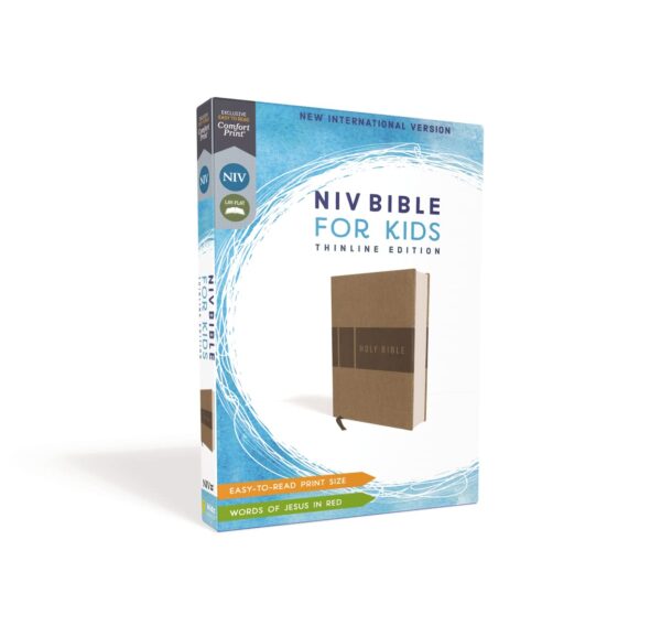 Niv, Bible for Kids, Leathersoft, Tan, Red Letter, Comfort Print: Thinline Edition